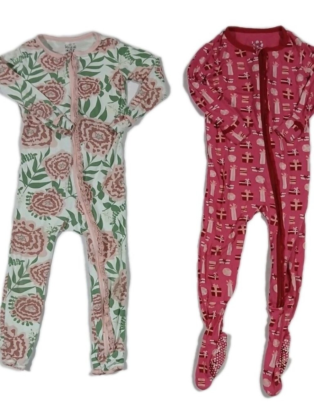 Lot of 2 Kickee Kids Bamboo Footie Sleepers